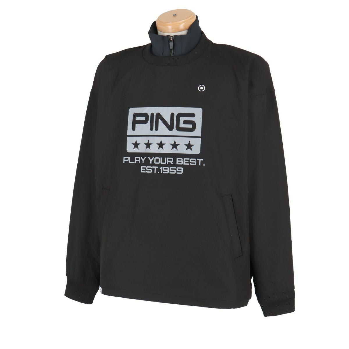 ピン PING メンズ ロゴプリント ツインレイヤード 長袖 プルオーバー