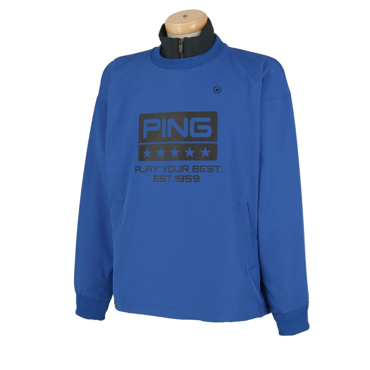 ピン PING メンズ ロゴプリント ツインレイヤード 長袖 プルオーバー
