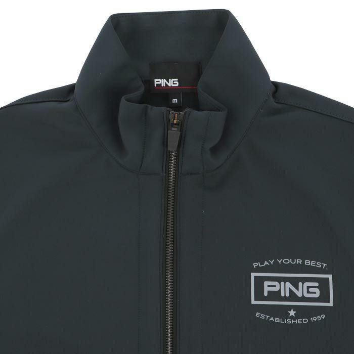 【早い者勝ち✨】PING ピンゴルフ メンズ フルジップジャケット LL 総柄 ピン PING メンズ ロゴプリント ツインレイヤード 長袖 プルオーバー