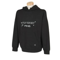 ピン PING　メンズ ロゴプリント ジャガードダンボールニット 長袖 プルオーバー フーディー 621-4262801　2024年モデル