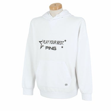 ピン PING　メンズ ロゴプリント ジャガードダンボールニット 長袖 プルオーバー フーディー 621-4262801　2024年モデル 詳細3