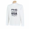 ピン PING　メンズ ロゴプリント ニットライクジャージ 長袖 ハイネックシャツ 621-4266801　2024年モデル 詳細4
