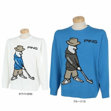 ピン PING　メンズ Mr.PING ジャガード 長袖 クルーネック セーター 621-4270903　2024年モデル 詳細1