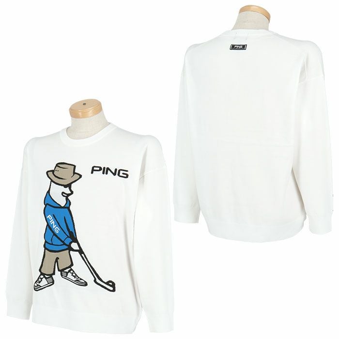 ピン PING　メンズ Mr.PING ジャガード 長袖 クルーネック セーター 621-4270903　2024年モデル 詳細2