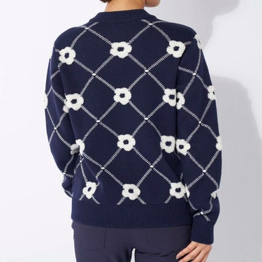 マリクレール marie claire　レディース ロゴジャガード 花柄 パイル編み 長袖 クルーネック セーター 734-721　2024年モデル 詳細3