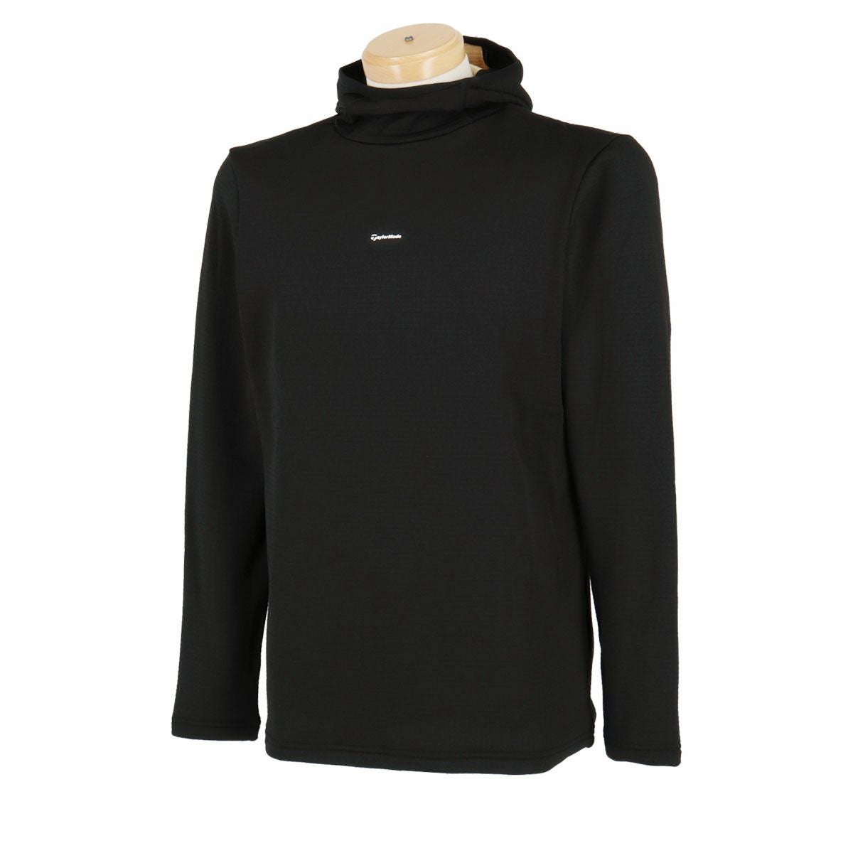 テーラーメイド TaylorMade　メンズ バックロゴライン 裏起毛 ストレッチ 長袖 プルオーバー フーディー UN358　2024年モデル ブラック（U26775）