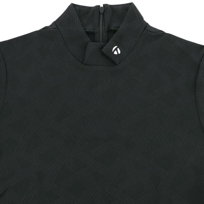 テーラーメイド TaylorMade　レディース 総柄ジャカード UVケア 長袖 モックネックシャツ UN419　2024年モデル 詳細3