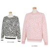キャロウェイ Callaway　レディース レオパード柄 ジャカード 長袖 クルーネック セーター C24218206　2024年モデル