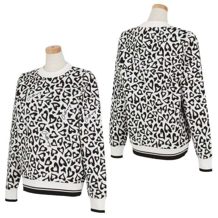 キャロウェイ Callaway　レディース レオパード柄 ジャカード 長袖 クルーネック セーター C24218206　2024年モデル 詳細2