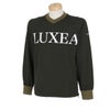 リュクスエイケイエムプラス　ビッグロゴプリント 長袖 Vネック プルオーバー ブルゾン LAO-24056　2024年モデル ブラック（SN90）