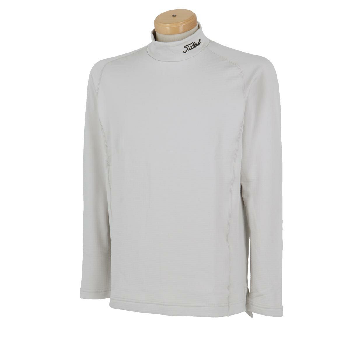 タイトリスト Titleist　メンズ ロゴ刺繍 ストレッチ 長袖 モックネックシャツ TLPMT305J　2024年モデル ライトグレー（08）