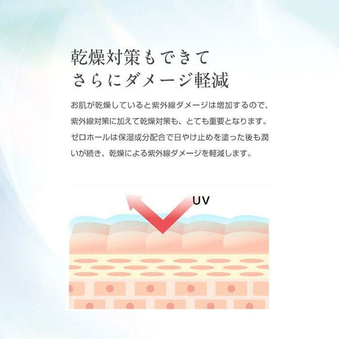 ZERO HOLE ゼロホール 日焼け止めクリーム（無香料） 25g 詳細4