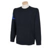 Jリンドバーグ J.LINDEBERG　メンズ ロゴデザイン 長袖 クルーネック セーター 071-12913　2024年モデル ネイビー（098）