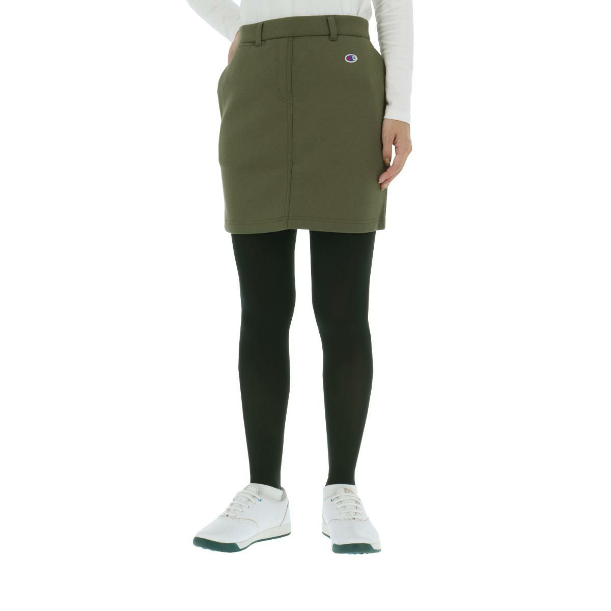 チャンピオンゴルフ ChampionGOLF　レディース Wrap-Air スウェット 撥水 スカート CW-AG208　2024年モデル オリーブ（655）