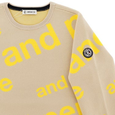 アンパスィ and per se　レディース ロゴデザイン ジャガード 長袖 クルーネック セーター AFF2324B1　2024年モデル 詳細7