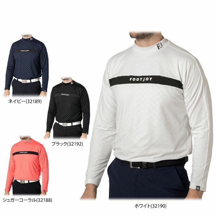 �t�b�g�W���C FootJoy�@�����Y ���C���f�U�C�� ���n�ؑ� ���S�� �����N�� �X�g���b�` ���� ���b�N�l�b�N�V���c FJ-F24-S07�@2024�N���f��