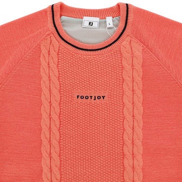 フットジョイ FootJoy　レディース ケーブル柄 防風裏地 ストレッチ 編地切替 長袖 クルーネック セーター FJW-F24-M05　2024年モデル 詳細3