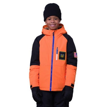 シックスエイトシックス 686　ジュニア スキーウェア ジュニア エクスプロ―レーション インシュレーテッド ジャケット EXPLORATION INSULATED JACKET M2W505-NOB 2023-2024 NASA ORANGE BLACK