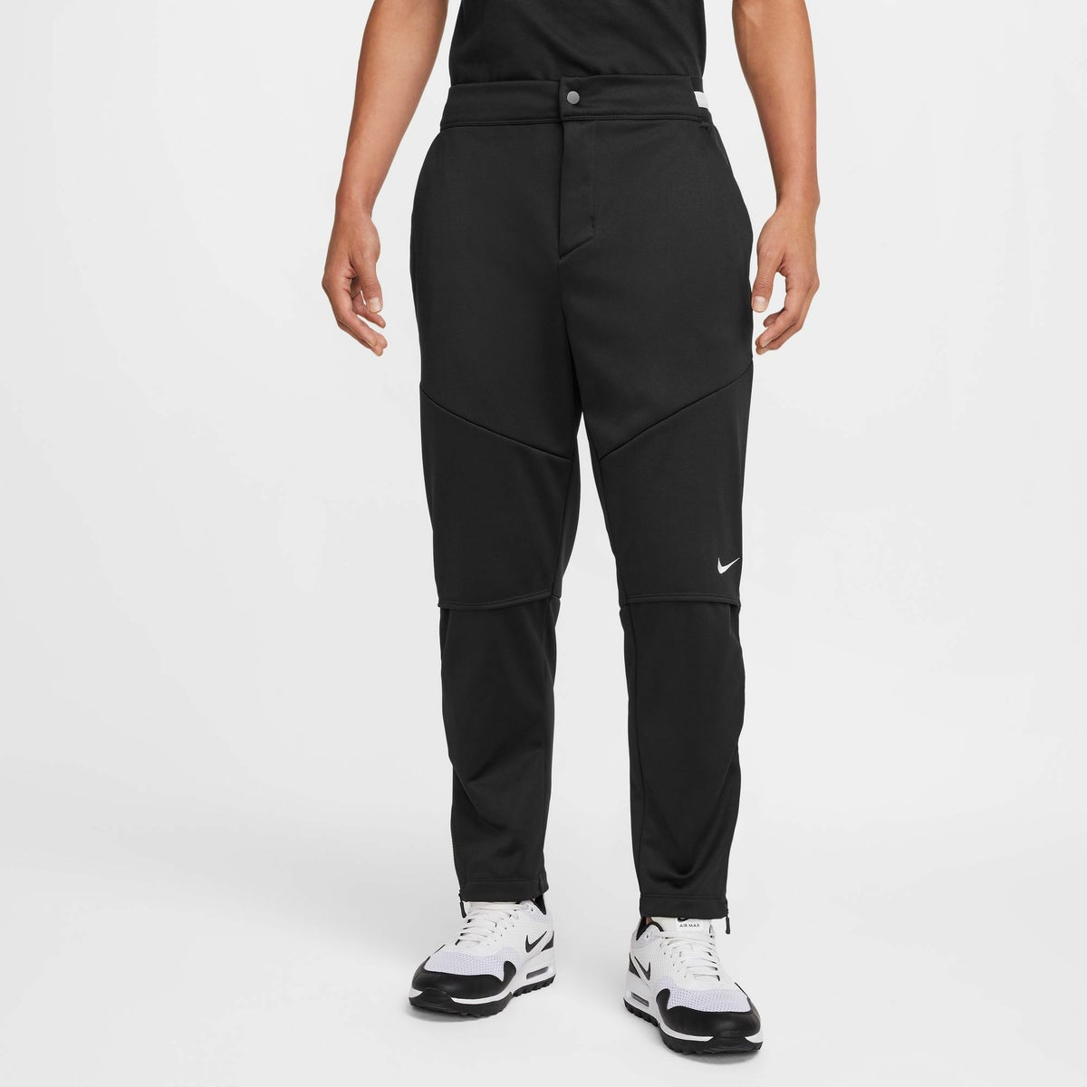 ナイキ NIKE メンズ フリース 裏起毛 サイドジップ ロングパンツ FQ1163 010 ブラック/ホワイト 2024年モデル