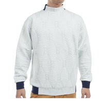 トミー ヒルフィガー ゴルフ　メンズ 総柄 ジャガードキルト 生地切替 スウェット 長袖 モックネック プルオーバー THMA477　2024年モデル