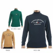 トミー ヒルフィガー ゴルフ メンズ アーチロゴプリント ストレッチ 長袖 ハイネックシャツ THMA482 2024年モデル