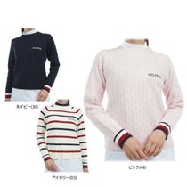 トミー ヒルフィガー ゴルフ　レディース ケーブル編み 長袖 クルーネック セーター THLA478　2024年モデル