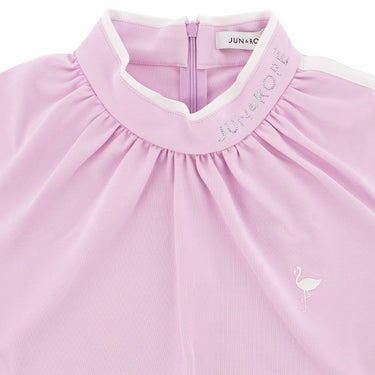 ジュン アンド ロペ JUN ＆ ROPE　レディース ロゴデザイン 配色切替 ストレッチ 長袖 モックネックシャツ ERM54050　2024年モデル 詳細6