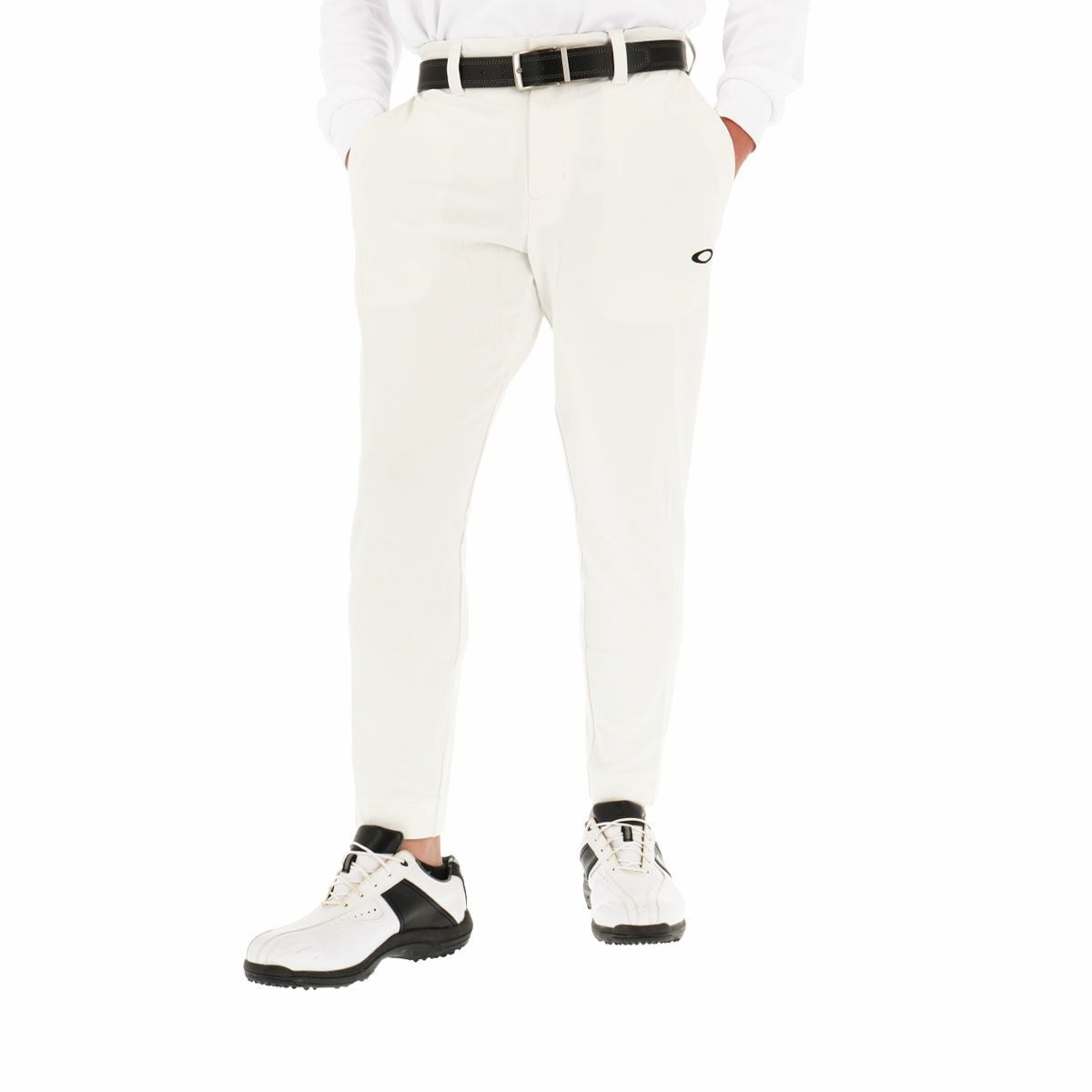 オークリー OAKLEY　メンズ SKULL ロゴ刺繍 ストレッチ テーパード ロングパンツ FOA406997　2024年モデル ホワイト（100）