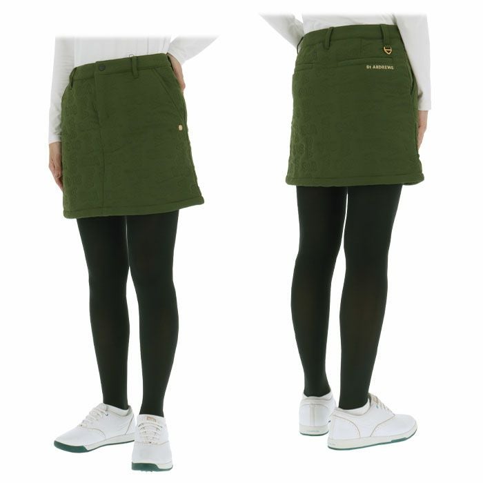 セントアンドリュース St ANDREWS　レディース 撥水 防風 ロゴデザイン ピンソニック 中綿 ストレッチ スカート 043-4234154　2024年モデル 詳細4