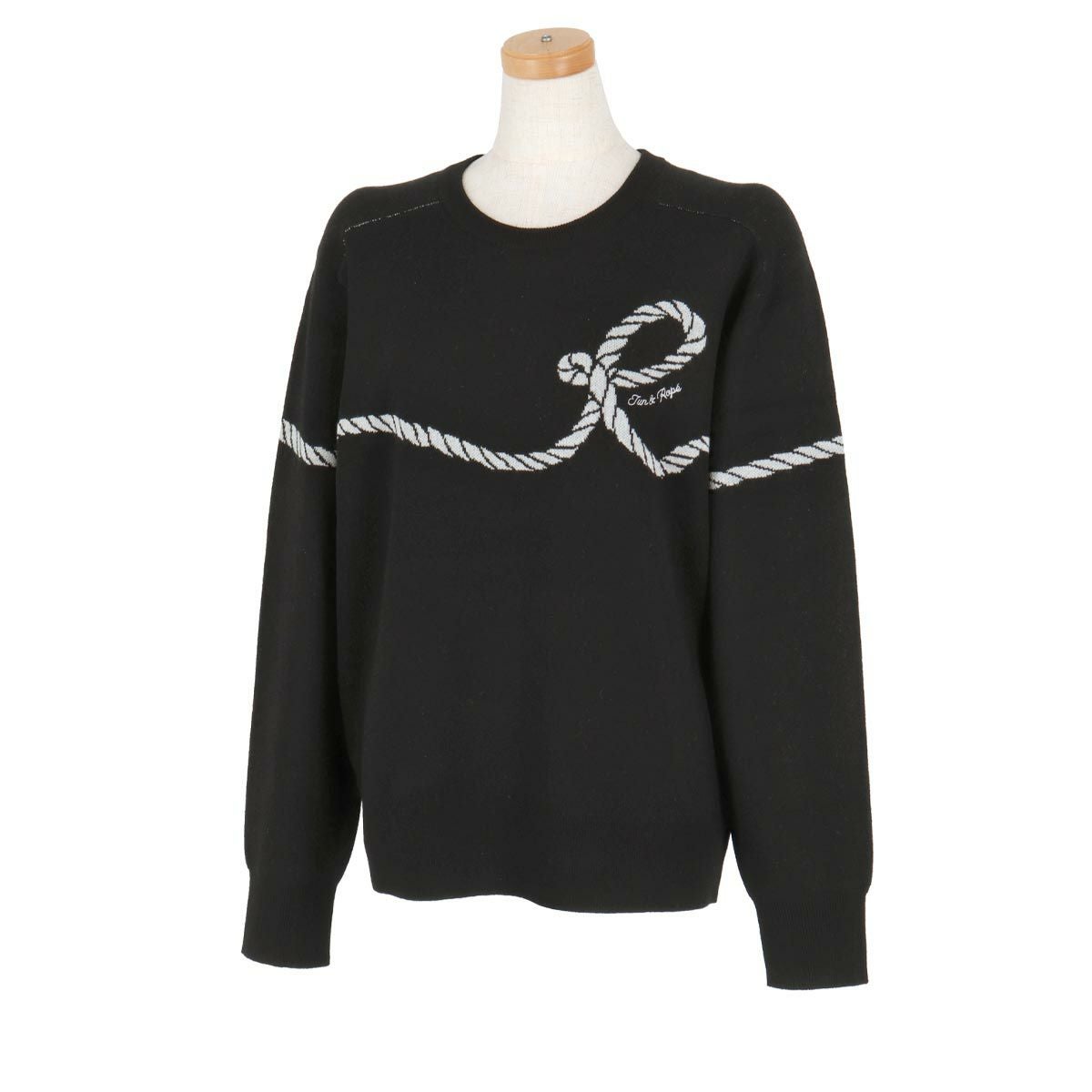 ジュン アンド ロペ JUN ＆ ROPE レディース ロープ柄 長袖 クルーネック ニット プルオーバー ERM64200 2024年モデル