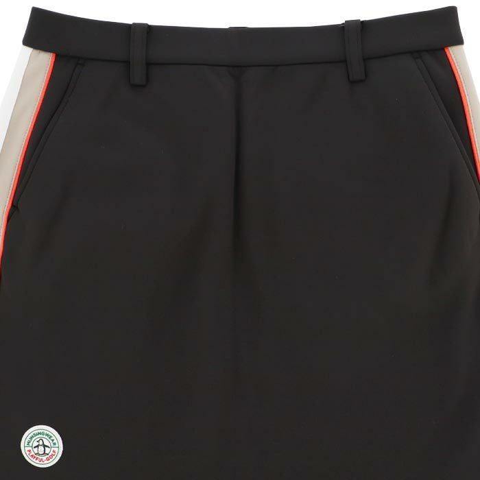 マンシングウェア Munsingwear　レディース ENVOY サイドライン ロゴワッペン ストレッチ 裏起毛 スカート MG4FSK52L　2024年モデル 詳細3