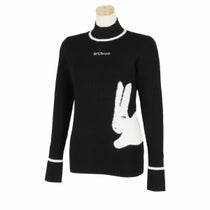 アルチビオ archivio　レディース うさぎ柄 リブ編み 長袖 ハイネック ニット プルオーバー A418102　2024年モデル