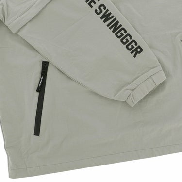 ザ スウィンガー THE SWINGGGR　メンズ 防風 ロゴプリント ストレッチ 2WAY モックネック プルオーバー 1124-SWG-BZ002　2024年モデル 詳細2