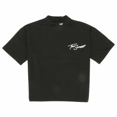 ザ スウィンガー THE SWINGGGR　メンズ ロゴデザイン バックプリント ストレッチ 半袖 モックネックシャツ 1124-SWG-CT001　2024年モデル 詳細1