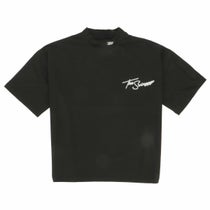 ザ スウィンガー THE SWINGGGR　メンズ ロゴデザイン バックプリント ストレッチ 半袖 モックネックシャツ 1124-SWG-CT001　2024年モデル