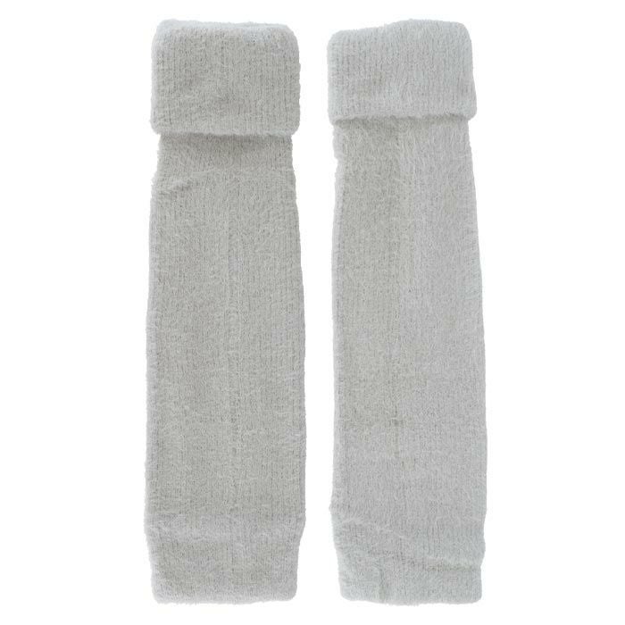 キャロウェイ Callaway　レディース モヘア風ニット シェブロンビジュー レッグウォーマー C24298212 1020 グレー　2024年モデル 詳細1