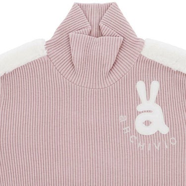 アルチビオ archivio　レディース ボアライン スパンコールワッペン 発熱素材 リブニット 長袖 ハイネック プルオーバー A419104　2024年モデル 詳細3