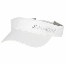ジュン アンド ロペ JUN ＆ ROPE　レディース ラインストーンロゴ ツイル サンバイザー ERU14200 10 ホワイト　2024年モデル