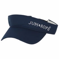 ジュン アンド ロペ JUN ＆ ROPE　レディース ラインストーンロゴ ツイル サンバイザー ERU14200 40 ネイビー　2024年モデル