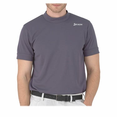 スリクソン SRIXON　メンズ エクシードライ 半袖 モックネックシャツ RGMXJA11　2024年モデル グレー（GY00）