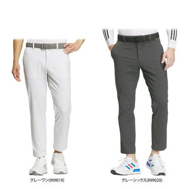 アディダス adidas　メンズ シアサッカー ストレッチ ロゴプリント アンクルパンツ IKK86　2024年モデル 詳細1