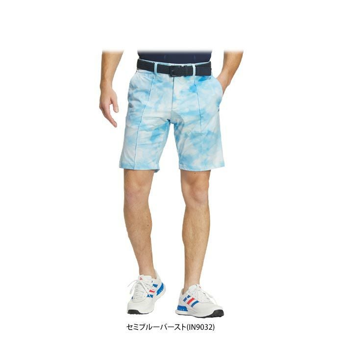 アディダス adidas　メンズ タイダイプリント ストレッチ ロゴ刺繍 ショートパンツ IKK66　2024年モデル 詳細1