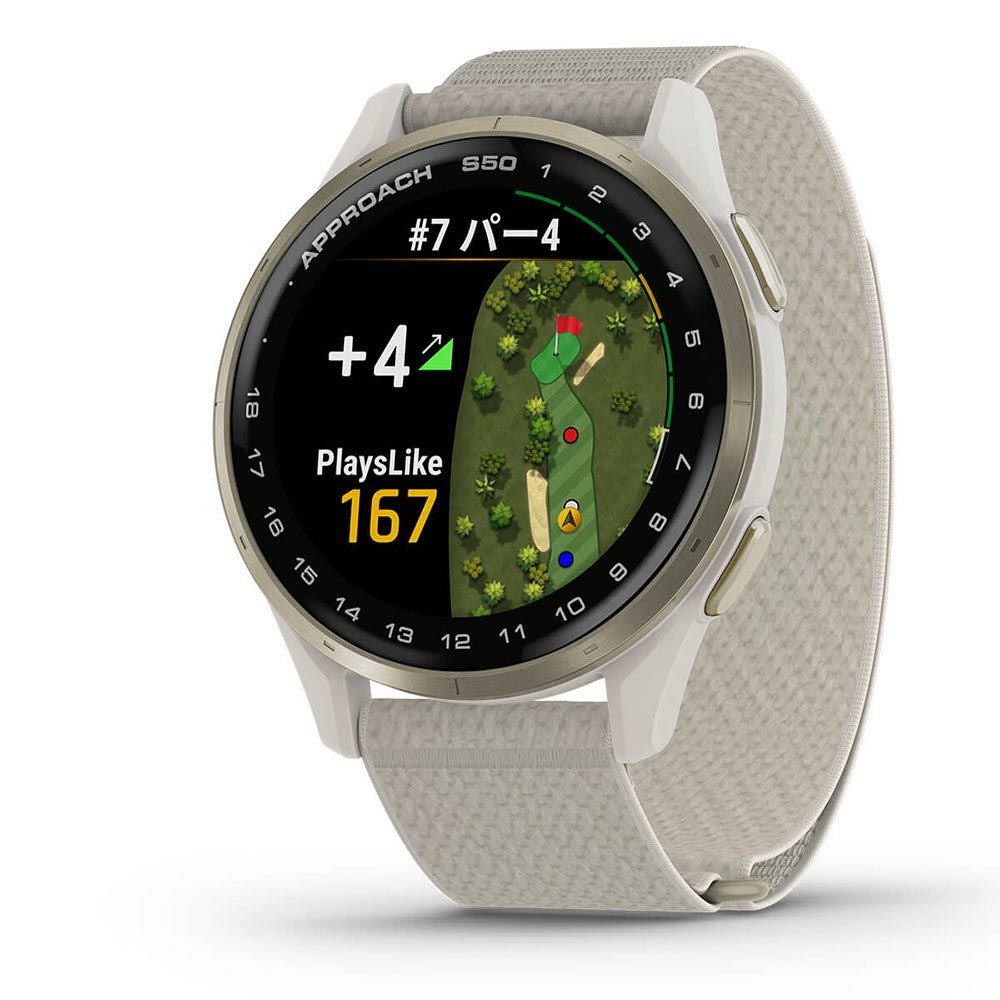 Garmin ガーミン Approach S50 010-03010 21 アイボリー 距離計 AMOLEDディスプレイ Suica対応 2025年モデル