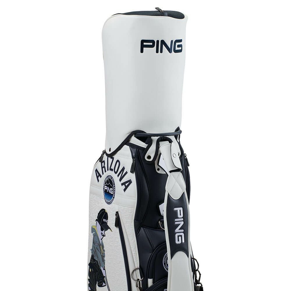 ピン PING　Mr.PING ストリートカジュアル キャディバッグ CB-N2502 38303-01 WHITE/NAVY　2025年モデル 詳細3