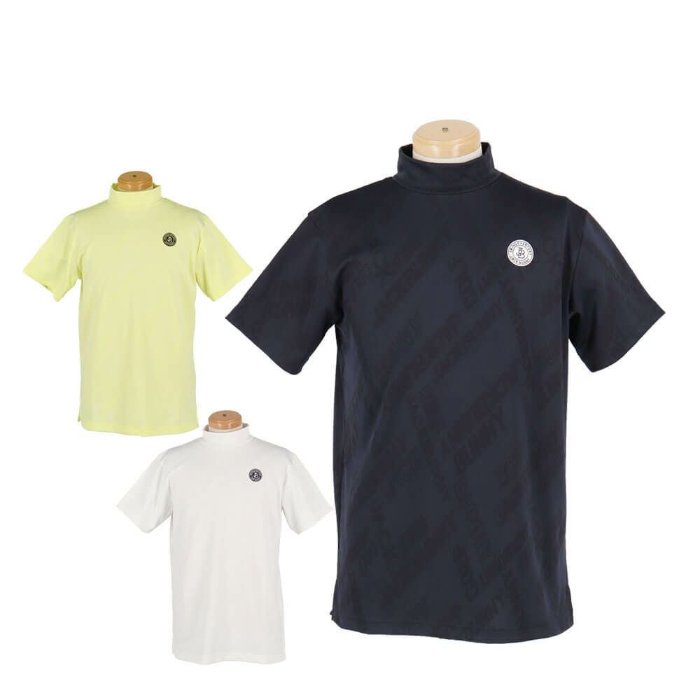 ジャックバニー Jack Bunny!!　メンズ ロゴジャガード 半袖 モックネックシャツ 262-5167113　2025年モデル 詳細1