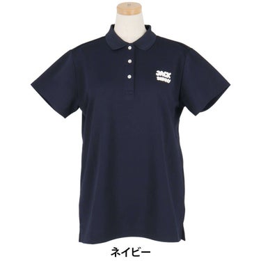 ジャックバニー Jack Bunny!!　レディース ブリスターメッシュ 半袖 ポロシャツ 263-5160102　2025年モデル ネイビー