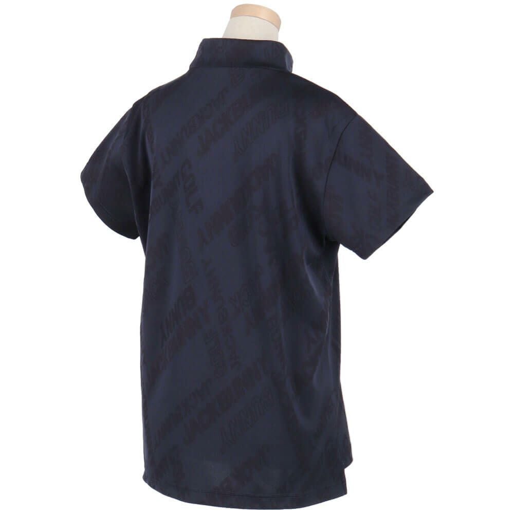 ジャックバニー Jack Bunny!!　レディース ロゴジャガード 半袖 モックネックシャツ 263-5167114　2025年モデル 詳細6