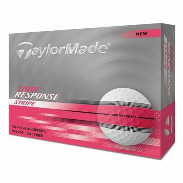テーラーメイド　ツアーレスポンス ストライプ 2025年モデル ゴルフボール　1ダース（12球入り）　ネオンピンク 詳細2