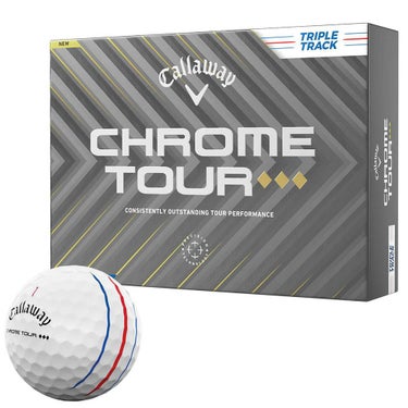 キャロウェイ　クロム ツアー ◆◆◆ トリプルダイヤモンド ゴルフボール 2025年モデル　ゴルフボール　1ダース（12球入り） トリプル・トラック ホワイト 詳細1