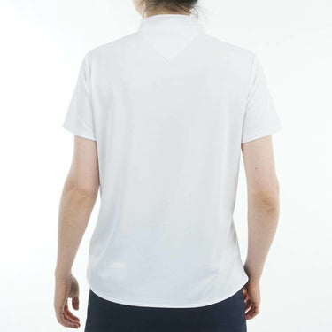 トミー ヒルフィガー ゴルフ　レディース ラインロゴ トリコロール配色 半袖 モックネックシャツ THLA532　2025年モデル 詳細3